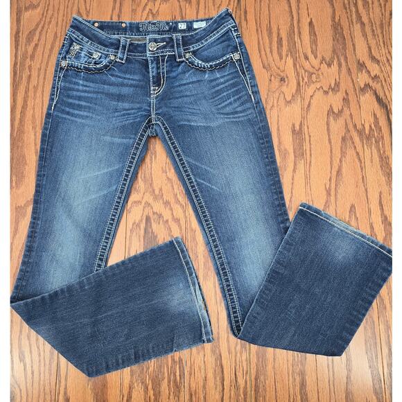 Miss Me Stone Wash Signature Rise Bootcut - Picture 1 of 6